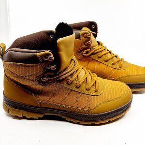 Wondamo Men’s Snow Boots Size 8 Waterproof Fur Lined Winter Brown